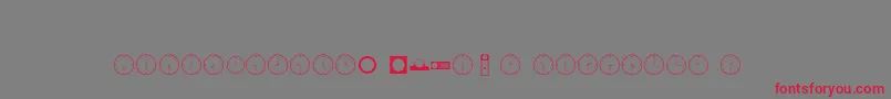Clockso Font – Red Fonts on Gray Background