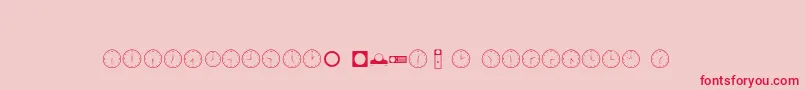 Clockso Font – Red Fonts on Pink Background