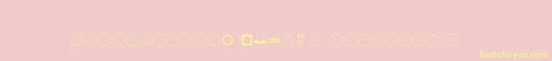 Clockso Font – Yellow Fonts on Pink Background