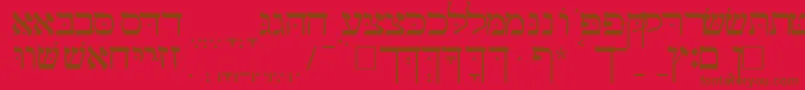 GalilsskRegular Font – Brown Fonts on Red Background