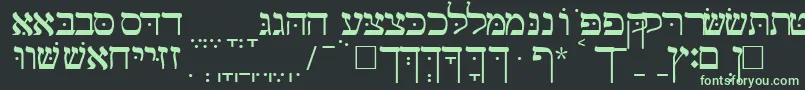 GalilsskRegular-Schriftart – Grüne Schriften auf schwarzem Hintergrund
