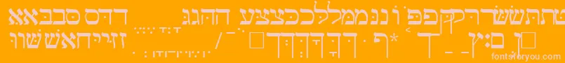 GalilsskRegular-Schriftart – Rosa Schriften auf orangefarbenem Hintergrund