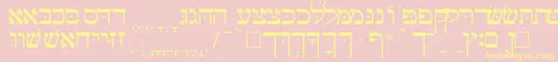 GalilsskRegular-Schriftart – Gelbe Schriften auf rosa Hintergrund