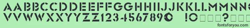 GlastenBold Font – Black Fonts on Green Background
