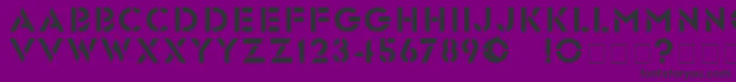 フォントGlastenBold – 紫の背景に黒い文字