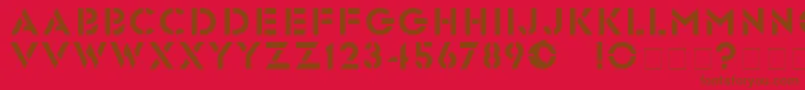 GlastenBold Font – Brown Fonts on Red Background