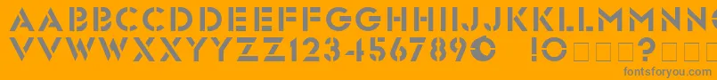 フォントGlastenBold – オレンジの背景に灰色の文字