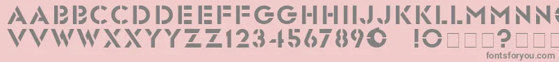 GlastenBold-Schriftart – Graue Schriften auf rosa Hintergrund