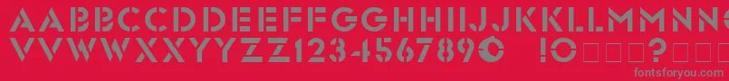 GlastenBold Font – Gray Fonts on Red Background