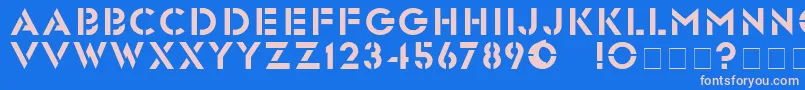 フォントGlastenBold – ピンクの文字、青い背景