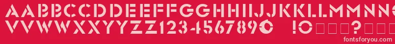GlastenBold Font – Pink Fonts on Red Background