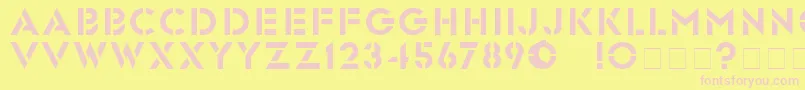 GlastenBold Font – Pink Fonts on Yellow Background