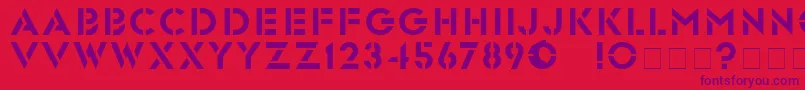 GlastenBold Font – Purple Fonts on Red Background