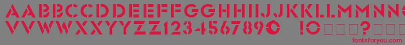 GlastenBold Font – Red Fonts on Gray Background