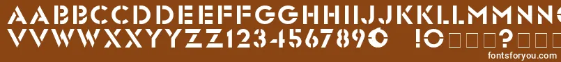 フォントGlastenBold – 茶色の背景に白い文字