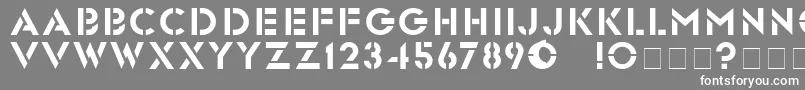 GlastenBold Font – White Fonts on Gray Background