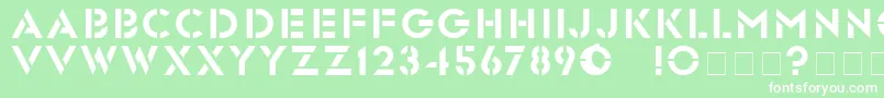 GlastenBold Font – White Fonts on Green Background