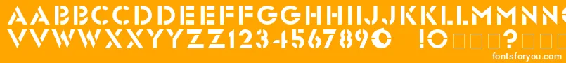 フォントGlastenBold – オレンジの背景に白い文字