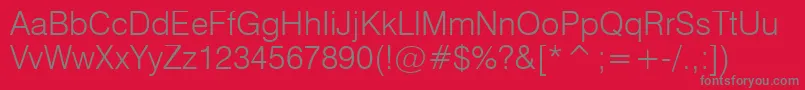 フォントGenevalght – 赤い背景に灰色の文字