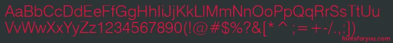 Genevalght Font – Red Fonts on Black Background