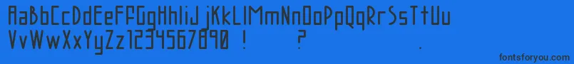フォントAcBrodie – 黒い文字の青い背景