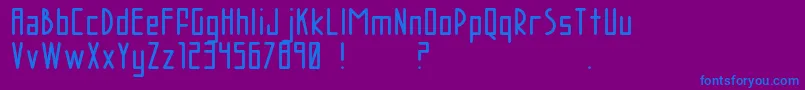 フォントAcBrodie – 紫色の背景に青い文字