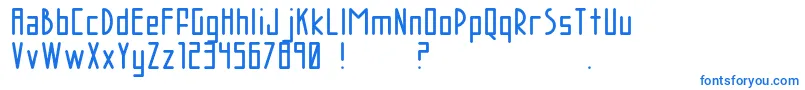 AcBrodie-Schriftart – Blaue Schriften auf weißem Hintergrund
