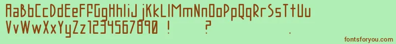 AcBrodie-fontti – ruskeat fontit vihreällä taustalla
