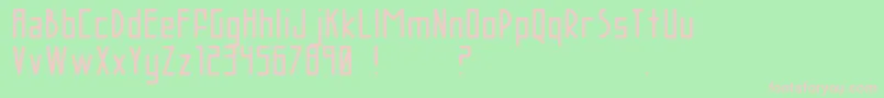 フォントAcBrodie – 緑の背景にピンクのフォント