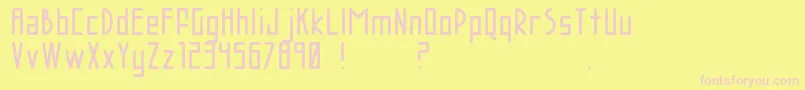 AcBrodie Font – Pink Fonts on Yellow Background