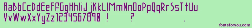 Шрифт AcBrodie – фиолетовые шрифты на зелёном фоне