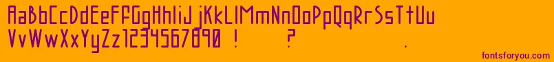 Шрифт AcBrodie – фиолетовые шрифты на оранжевом фоне