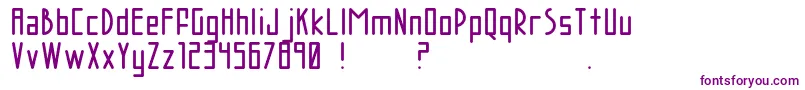 フォントAcBrodie – 白い背景に紫のフォント