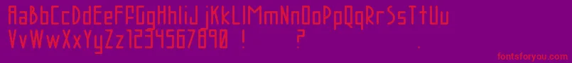 AcBrodie-Schriftart – Rote Schriften auf violettem Hintergrund
