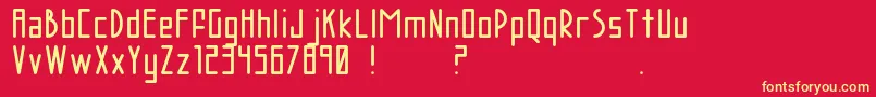 AcBrodie Font – Yellow Fonts on Red Background