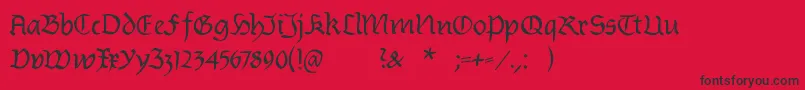 Burtinomatic Font – Black Fonts on Red Background