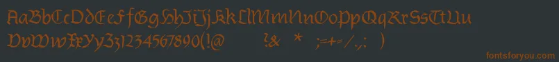 Burtinomatic Font – Brown Fonts on Black Background