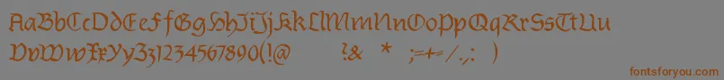 Burtinomatic Font – Brown Fonts on Gray Background
