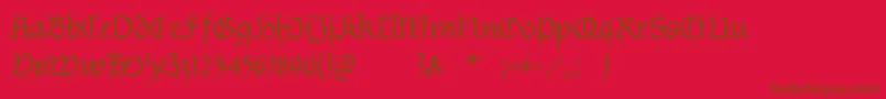 Шрифт Burtinomatic – коричневые шрифты на красном фоне