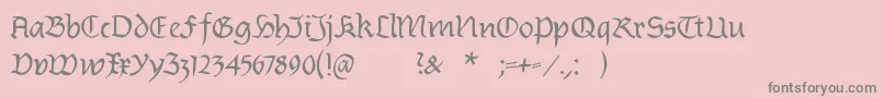 Burtinomatic-Schriftart – Graue Schriften auf rosa Hintergrund