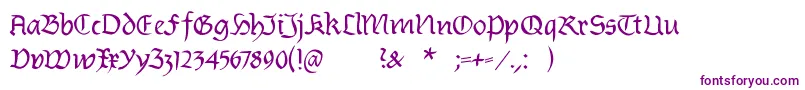 Burtinomatic Font – Purple Fonts on White Background