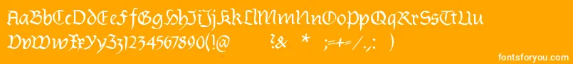 fuente Burtinomatic – Fuentes Blancas Sobre Fondo Naranja