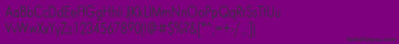 FuturaNarrow-fontti – mustat fontit violetilla taustalla