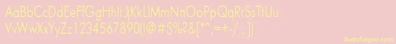 FuturaNarrow Font – Yellow Fonts on Pink Background