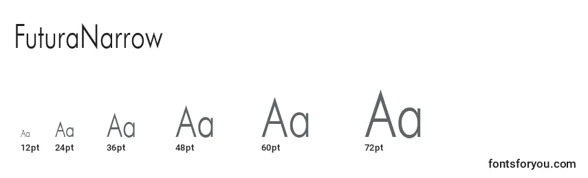 Размеры шрифта FuturaNarrow