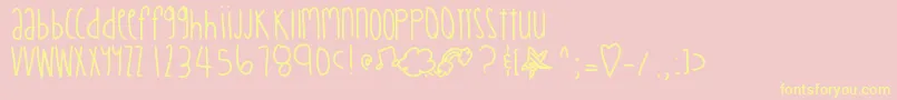 Tangerinemangos Font – Yellow Fonts on Pink Background