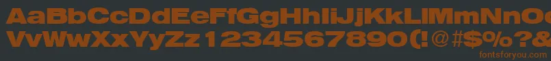 HegelextendedBoldDb Font – Brown Fonts on Black Background