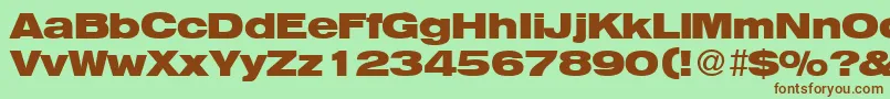 HegelextendedBoldDb Font – Brown Fonts on Green Background