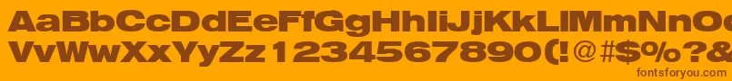 HegelextendedBoldDb Font – Brown Fonts on Orange Background
