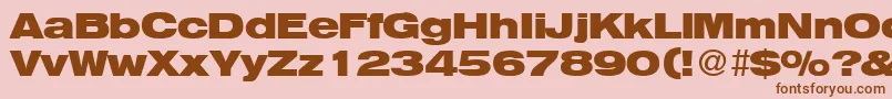 HegelextendedBoldDb Font – Brown Fonts on Pink Background